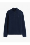 TOMMY HILFIGER TJM ESS LIGHT QUARTER ZIP KNIT DARK NIGHT NAVY DM0DM21654-C1G