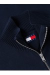 TOMMY HILFIGER TJM ESS LIGHT QUARTER ZIP KNIT DARK NIGHT NAVY DM0DM21654-C1G