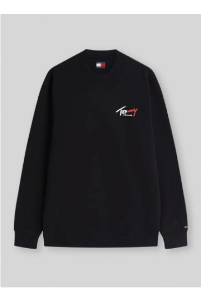 TOMMY HILFIGER REGULAR ENTRY SIGN SWEATER BLACK DM0DM23116-BDS