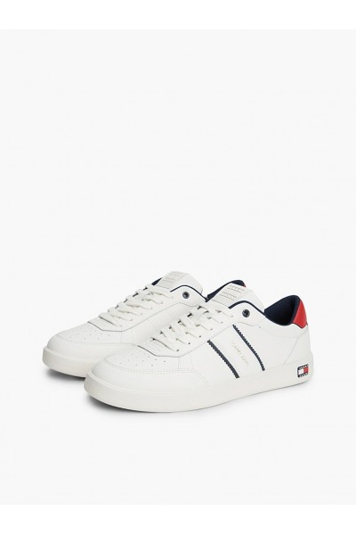 TOMMY HILFIGER LIGHTWEIGHT COURT TRAINERS WHITE EM0EM01758-0GY