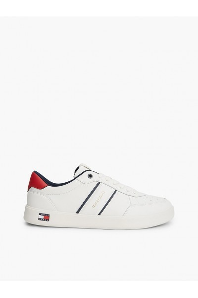 TOMMY HILFIGER LIGHTWEIGHT COURT TRAINERS WHITE EM0EM01758-0GY