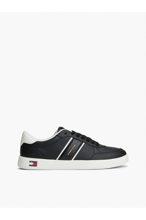 TOMMY HILFIGER LIGHTWEIGHT COURT TRAINERS BLACK EM0EM01758-BDS
