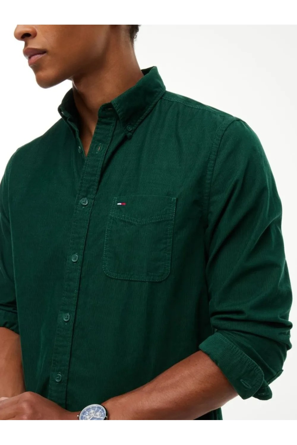 TOMMY HILFIGER REGULAR FIT BABY CORDUROY SHIRT VELVET GREEN DM0DM23517-MBM