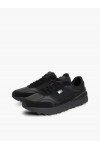 TOMMY HILFIGER COLOUR-BLOCKED MIXED TEXTURE CLEAT SNEAKERS BLACK EM0EM01775-0GJ