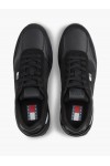 TOMMY HILFIGER COLOUR-BLOCKED MIXED TEXTURE CLEAT SNEAKERS BLACK EM0EM01775-0GJ
