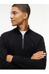 TOMMY HILFIGER TJM ESS LIGHT QUARTER ZIP KNIT BLACK DM0DM21654-BDS