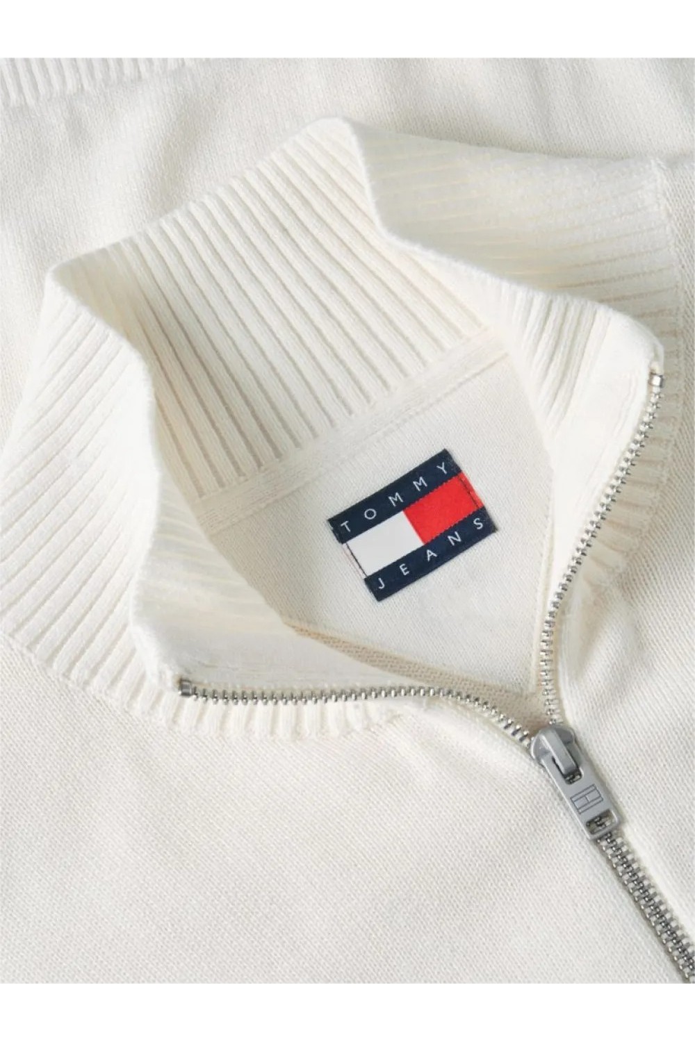 TOMMY HILFIGER TJM ESS LIGHT QUARTER ZIP KNIT OFF WHITE DM0DM21654-YBH