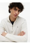 TOMMY HILFIGER TJM ESS LIGHT QUARTER ZIP KNIT OFF WHITE DM0DM21654-YBH
