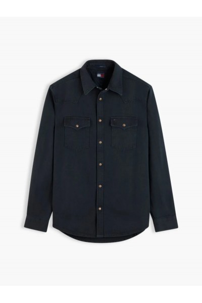 TOMMY HILFIGER REGULAR WASHED WESTERN SHIRT BLACK DM0DM23518-BDS