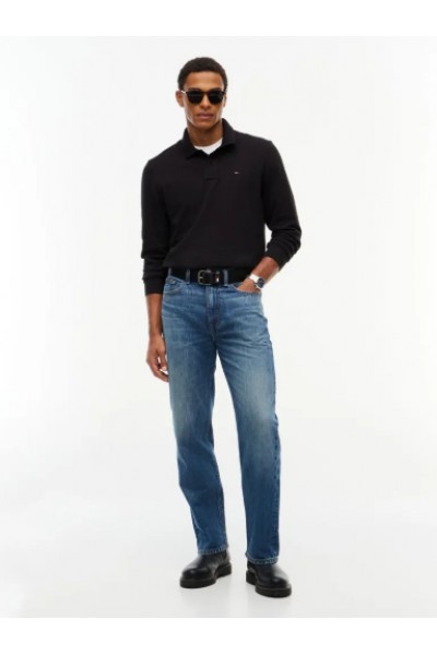 TOMMY HIFIGER POLO LONGSLEEVE BLACK DM0DM23630-BDS