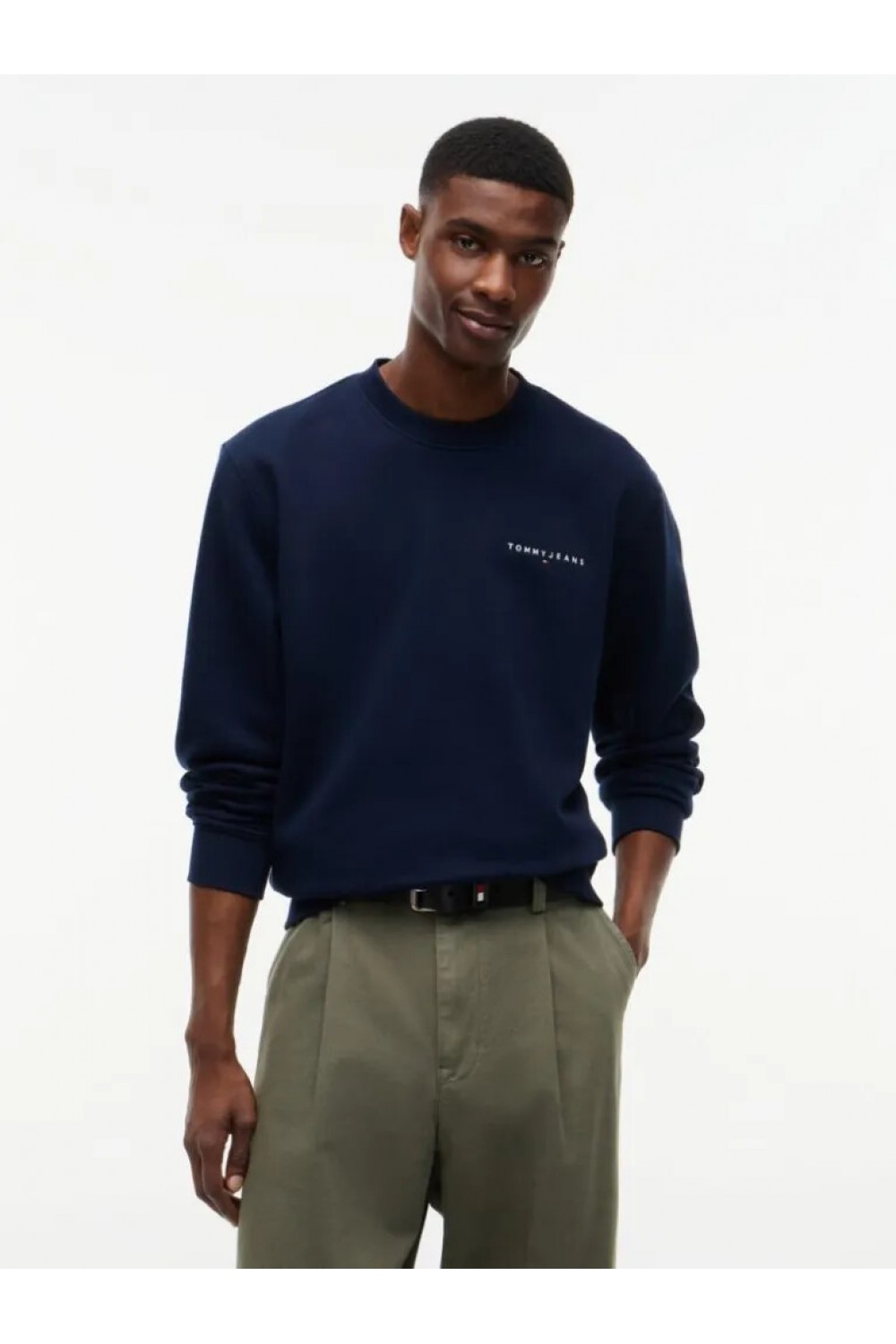 TOMMY HILFIGER REGULAR LINEAR CREW NECK DARK BLUE DM0DM20249-C1G