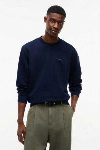 TOMMY HILFIGER REGULAR LINEAR CREW NECK DARK BLUE DM0DM20249-C1G