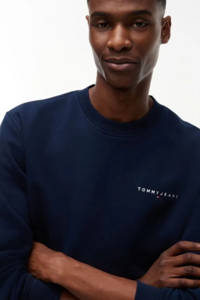 TOMMY HILFIGER REGULAR LINEAR CREW NECK DARK BLUE DM0DM20249-C1G