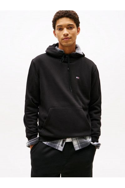 TOMMY HILFIGER REGULAR FLAG HOODIE BLACK DM0DM20742-BDS