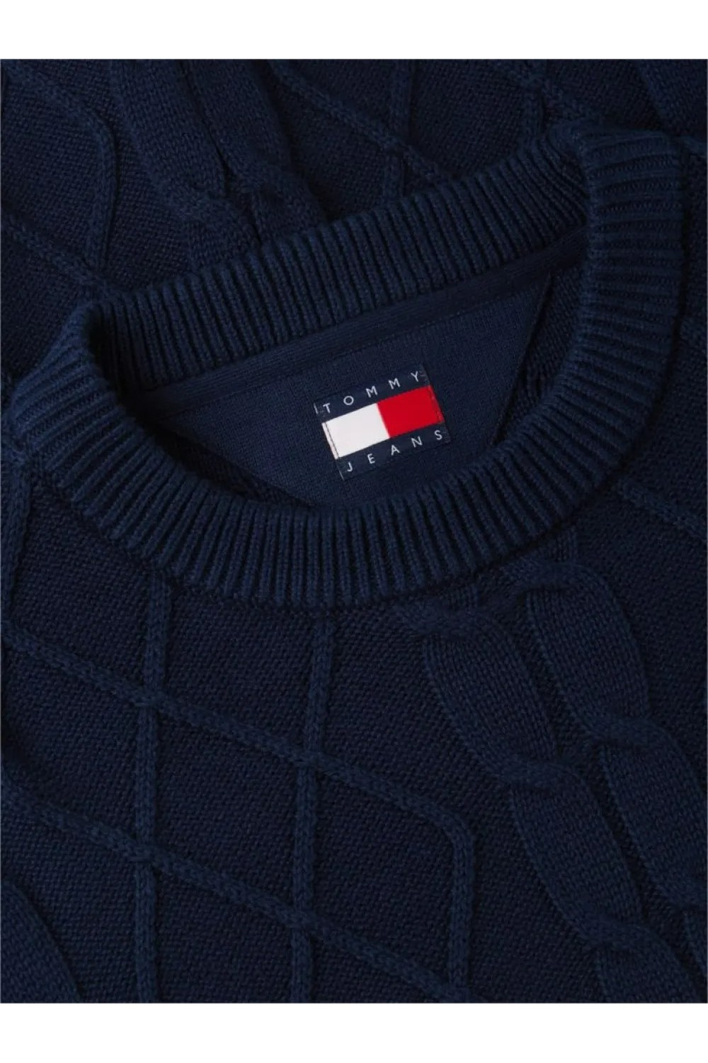 TOMMY HILFIGER TJM REG CABLE KNIT SWEATER DARK BLUE DM0DM23405-C1G