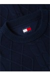 TOMMY HILFIGER TJM REG CABLE KNIT SWEATER DARK BLUE DM0DM23405-C1G