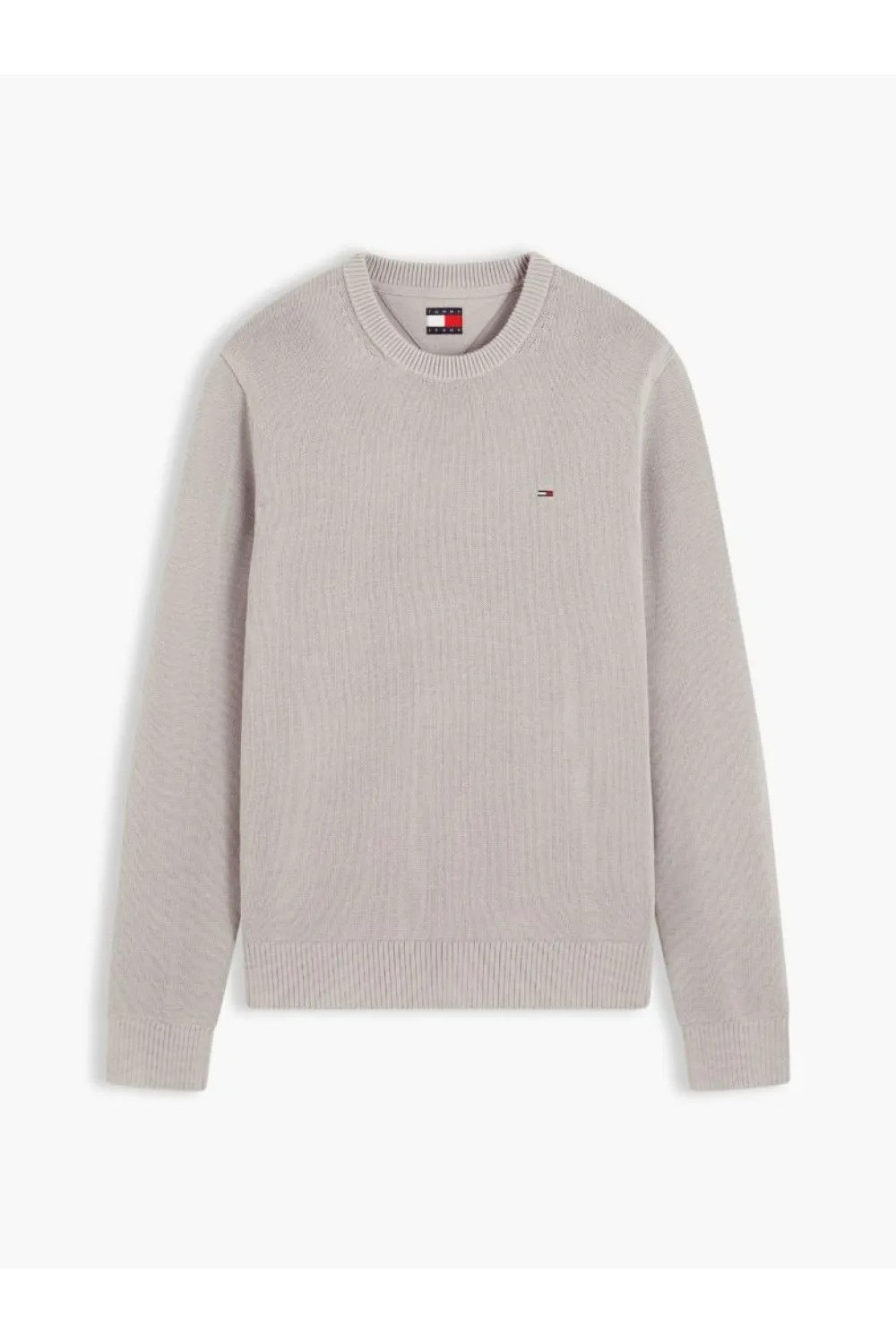 TOMMY HILFIGER SWEATER CLASIC NECK LOGO TOMMY LIMESTONE DUST DM0DM21787-PKE