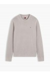 TOMMY HILFIGER SWEATER CLASIC NECK LOGO TOMMY LIMESTONE DUST DM0DM21787-PKE