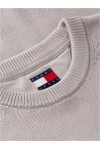 TOMMY HILFIGER SWEATER CLASIC NECK LOGO TOMMY LIMESTONE DUST DM0DM21787-PKE
