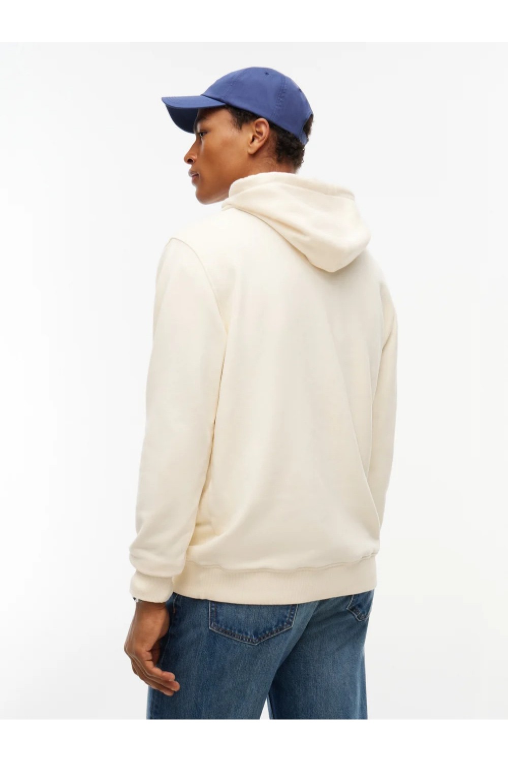TOMMY HILFIGER REGULAR FIT DIAGONAL TERRY HOODED SWEATSHIRT CREAM DM0DM23584-AEF