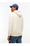 TOMMY HILFIGER REGULAR FIT DIAGONAL TERRY HOODED SWEATSHIRT CREAM DM0DM23584-AEF