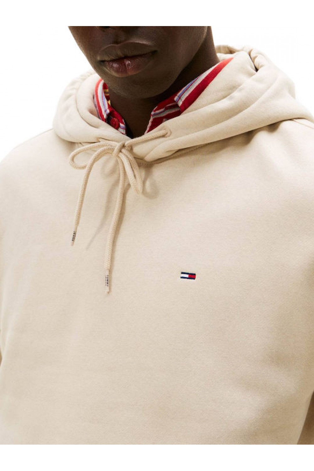 TOMMY HILFIGER REGULAR FLAG HOODIE CLASSIC BIEGE DM0DM20742-ACI