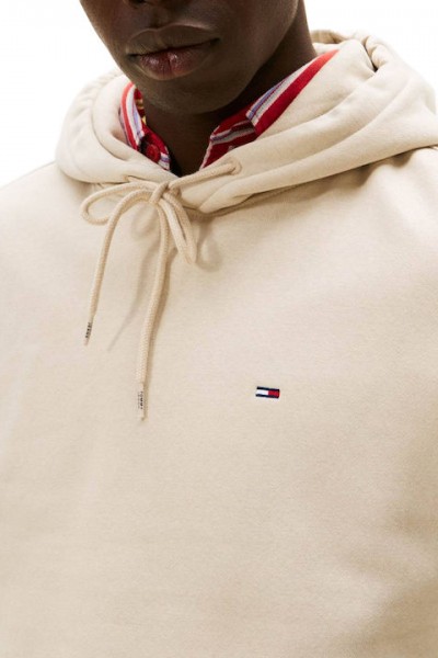 TOMMY HILFIGER REGULAR FLAG HOODIE CLASSIC BIEGE DM0DM20742-ACI