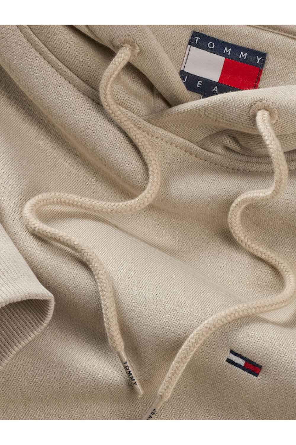 TOMMY HILFIGER REGULAR FLAG HOODIE CLASSIC BIEGE DM0DM20742-ACI