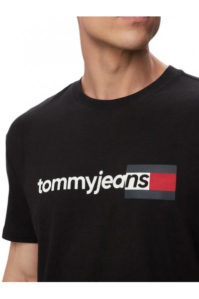 TOMMY HILFIGER T-SHIRT REGULAR ENTRY DNA BLACK DM0DM23406-BDS
