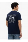 TOMMY HILFIGER T-SHIRT REGULAR SIGN FLAG DARK NIGHT NAVY DM0DM23177-C1G