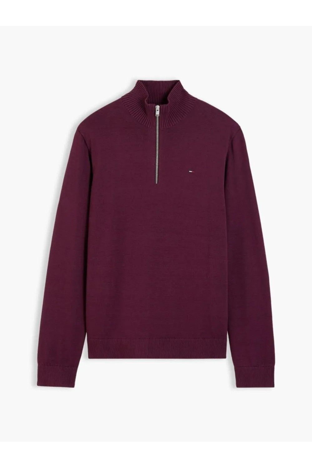 TOMMY HILFIGER TJM ESS LIGHT QUARTER ZIP KNIT CALYPSO BERRY DM0DM21654-V11