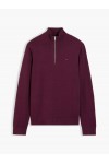 TOMMY HILFIGER TJM ESS LIGHT QUARTER ZIP KNIT CALYPSO BERRY DM0DM21654-V11