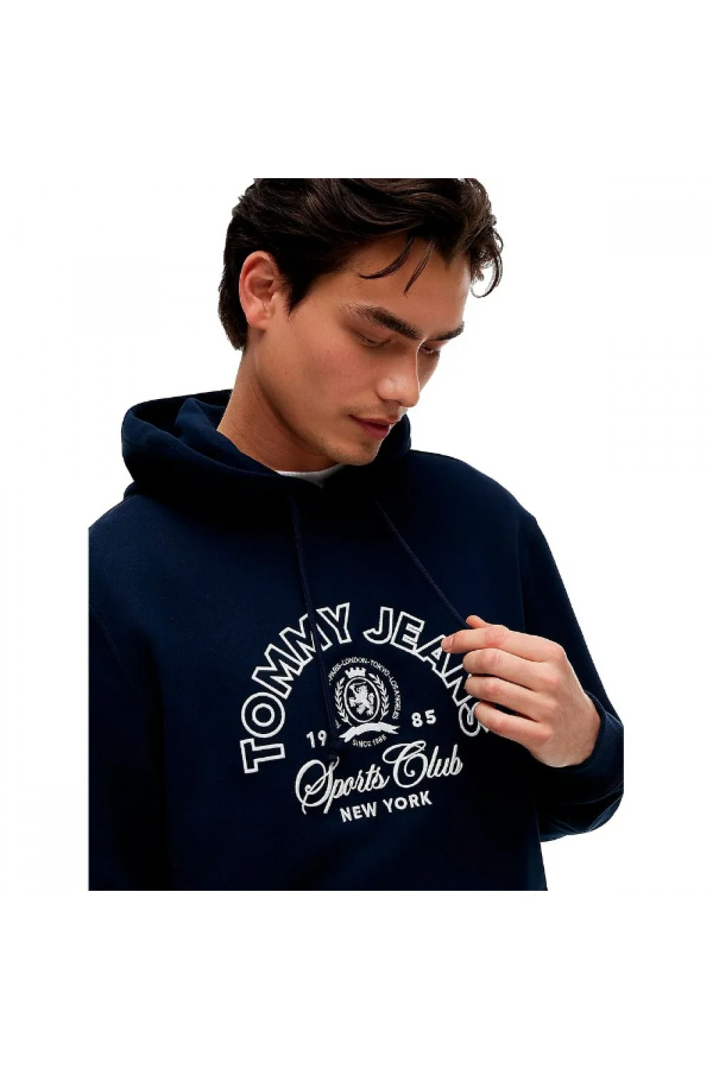 TOMMY HILFIGER REGULAR SPORTS CLUB HOODIE DARK NIGHT NAVY DM0DM23153-C1G