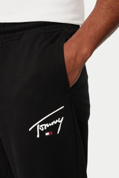 TOMMY HILFIGER TJM REG SIGNATURE SWEATPANT BLACK DM0DM23593-BDS