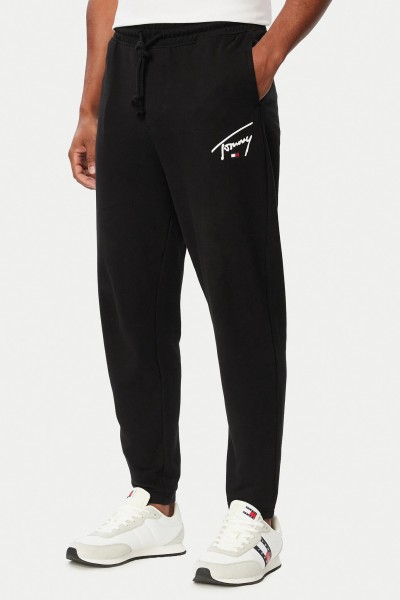TOMMY HILFIGER TJM REG SIGNATURE SWEATPANT BLACK DM0DM23593-BDS