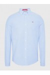 TOMMY HILFIGER TJM SLIM STRETCH OXFORD SHIRT PERFUME BLUE DM0DM09594-C4E
