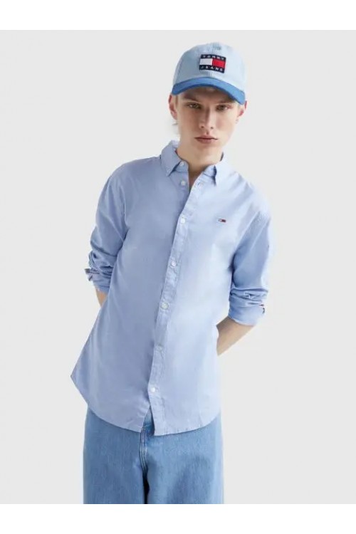 TOMMY HILFIGER TJM SLIM STRETCH OXFORD SHIRT PERFUME BLUE DM0DM09594-C4E