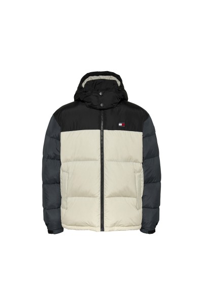 TOMMY HILFIGER TJM ALASKA COLORBLOCK PUFFER NEWSPRINT MULTI DM0DM19639-ACG