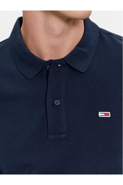 TOMMY HILFIGER TJM SLIM PLACKET LONGSLEEVE POLO DARK NIGHT NAVY DM0DM18309-C1G