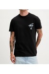 TOMMY HILFIGER T-SHIRT SIGNATURE BACK LOGO CREW NECK BLACK DM0DM21934-BDS