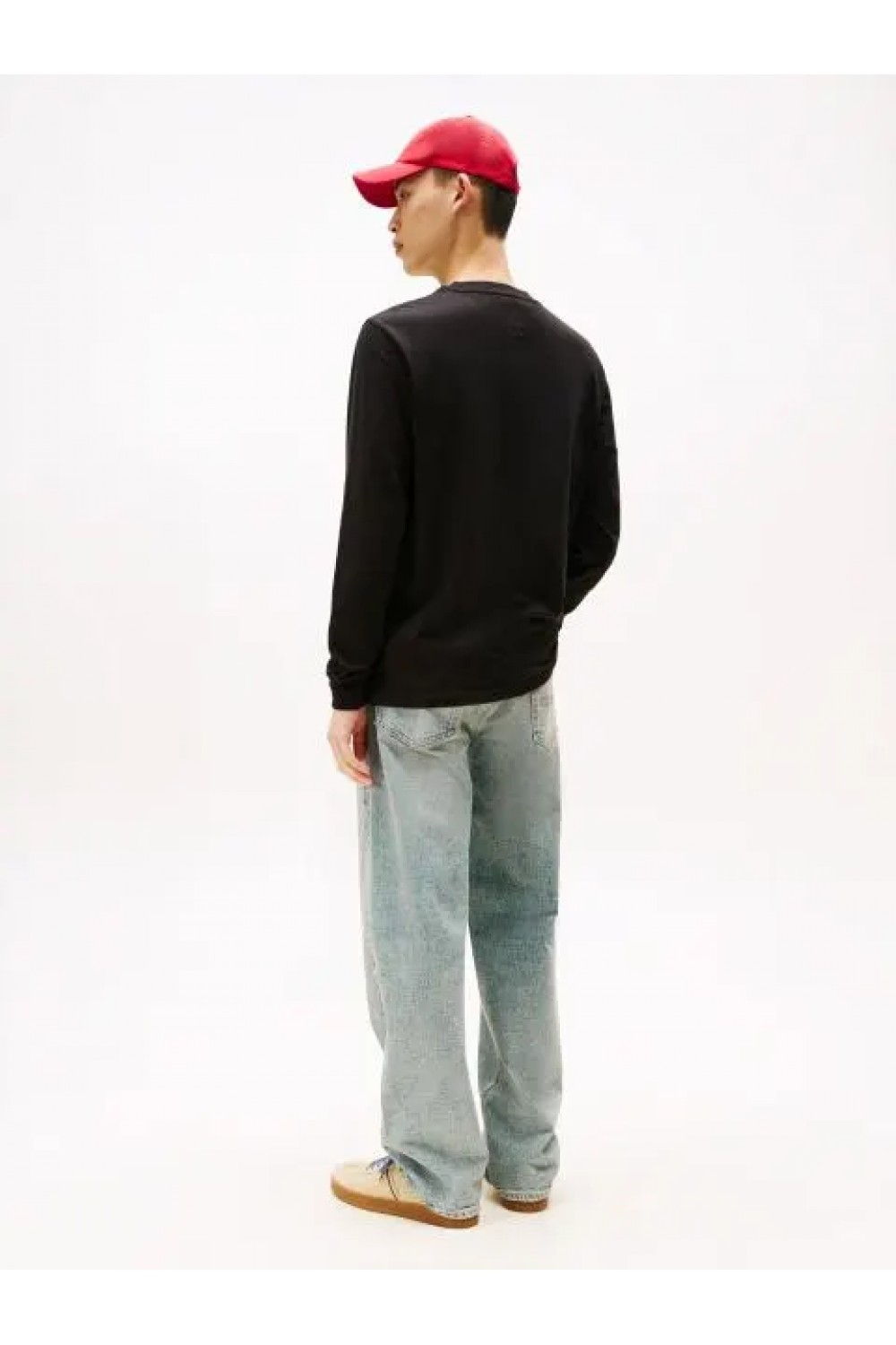 TOMMY HILFIGER TJM SLIM CHEST LINEAR LS TEE BLACK DM0DM21594-BDS