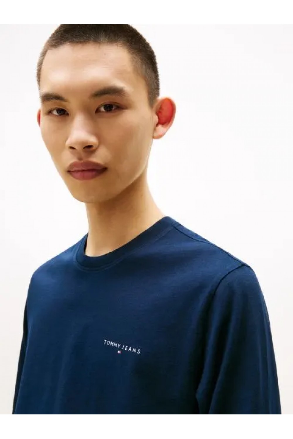 TOMMY HILFIGER TJM SLIM CHEST LINEAR LS TEE DARK NIGHT NAVY DM0DM21594-C1G