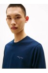 TOMMY HILFIGER TJM SLIM CHEST LINEAR LS TEE DARK NIGHT NAVY DM0DM21594-C1G