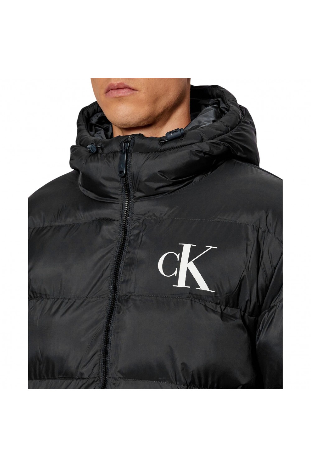 CALVIN KLEIN JEANS JACKET PUFFER MONOGRAM BLACK LV04RD528G-UB1