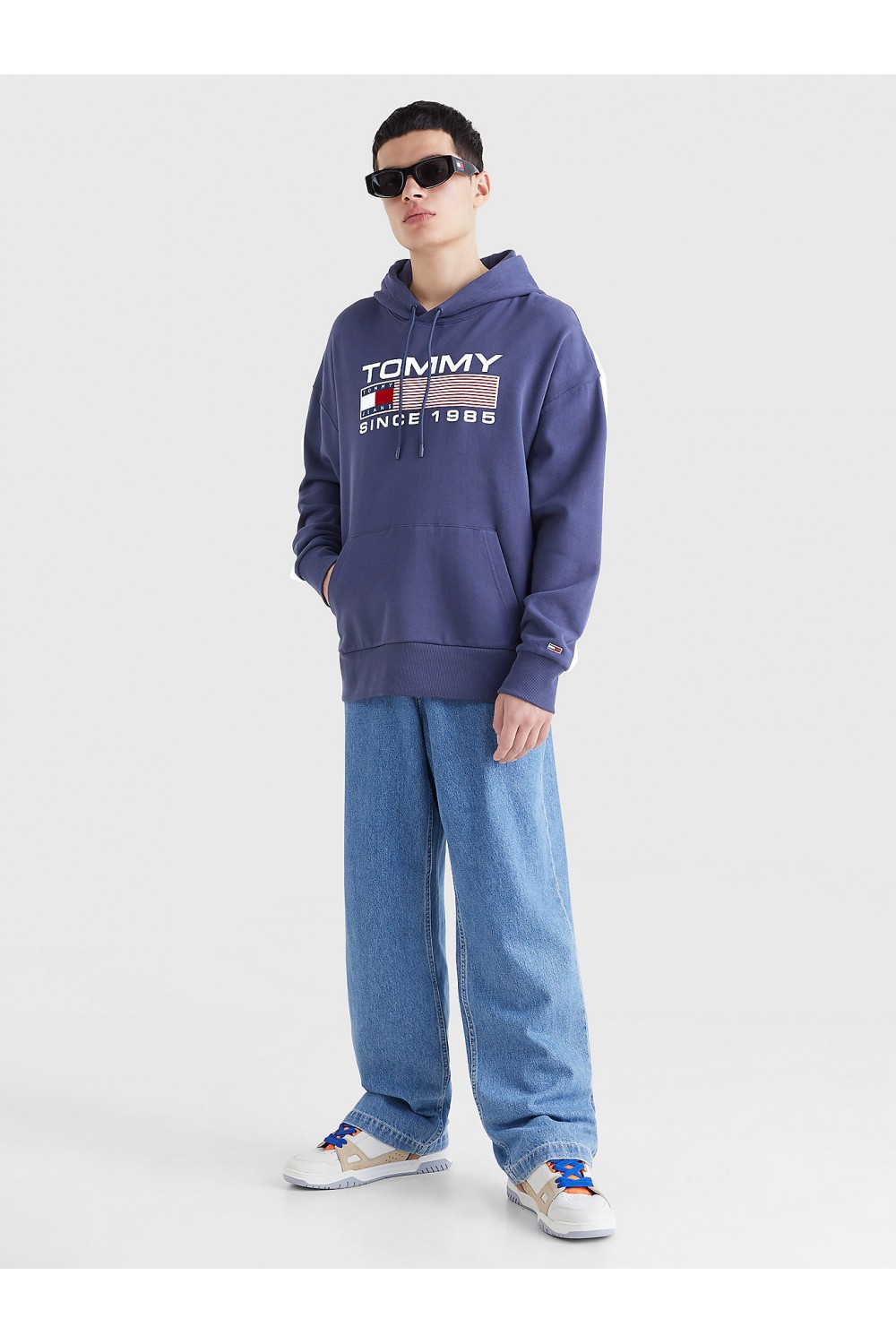 TOMMY HILFIGER TJM REG ATHLETIC LOGO HOODIE TWILIGHT NAVY DM0DM15009-BDS 