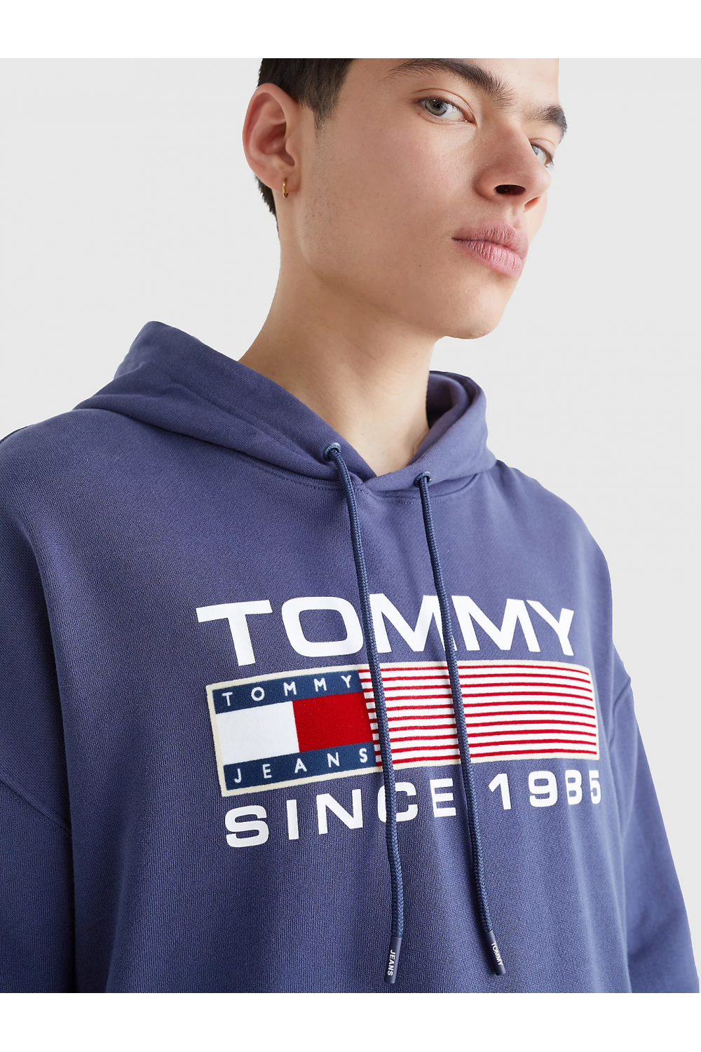TOMMY HILFIGER TJM REG ATHLETIC LOGO HOODIE TWILIGHT NAVY DM0DM15009-BDS 