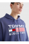 TOMMY HILFIGER TJM REG ATHLETIC LOGO HOODIE TWILIGHT NAVY DM0DM15009-BDS 