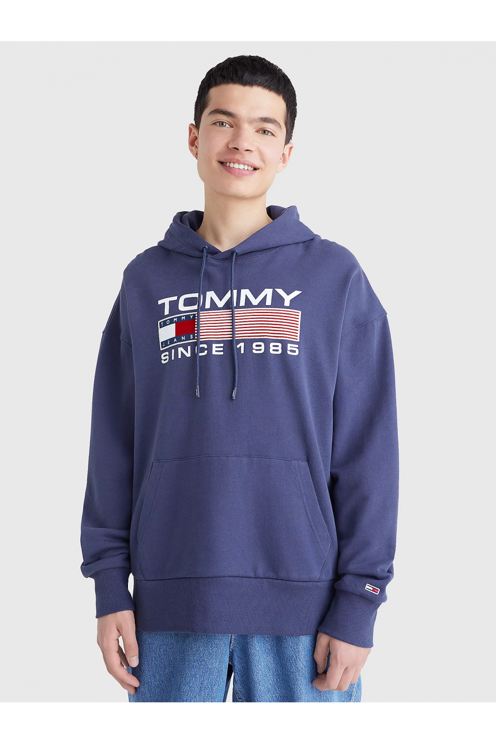 TOMMY HILFIGER TJM REG ATHLETIC LOGO HOODIE TWILIGHT NAVY DM0DM15009-BDS 
