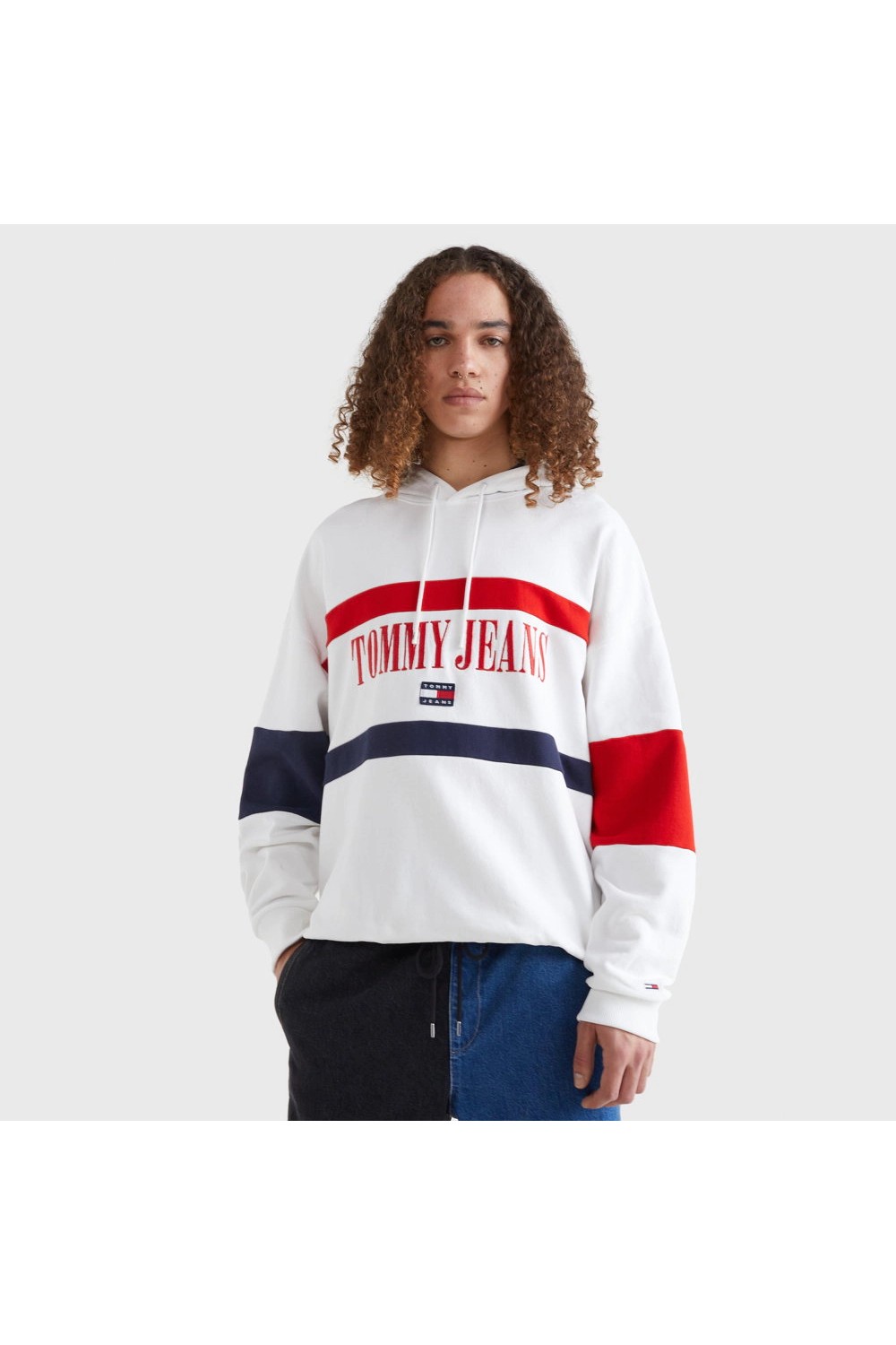 TOMMY HILFIGER TJM SKATER ARCHIEVE BLOCK HOODIE WHITE DM0DM15020-YBR