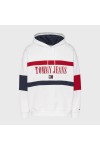TOMMY HILFIGER TJM SKATER ARCHIEVE BLOCK HOODIE WHITE DM0DM15020-YBR